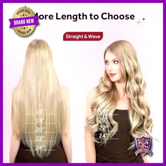 16 Inch Clip In Human Hair Extensions, 120g 7pc Set, Salon Quality Remy Hair main image 6